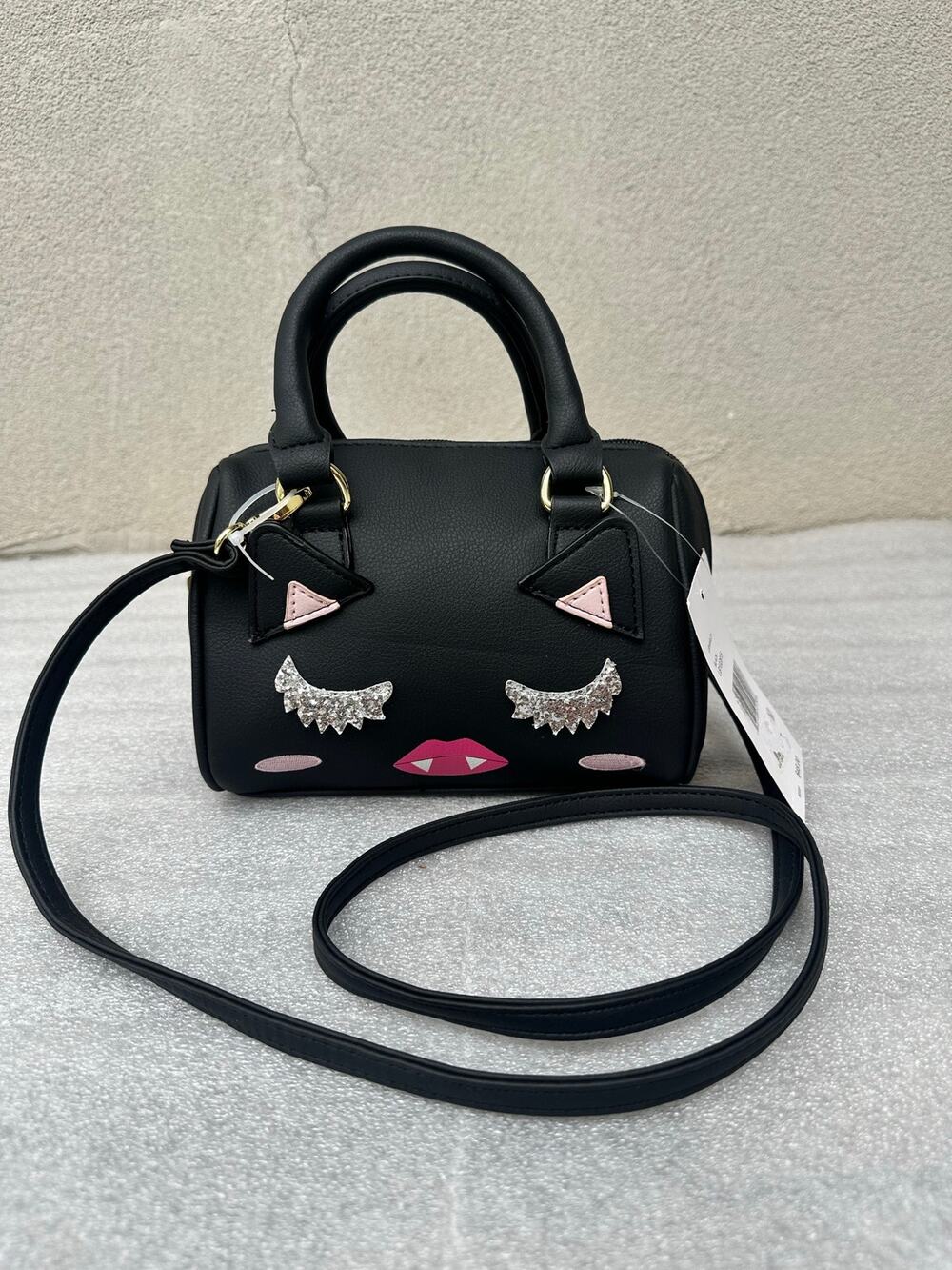 NWT Betsey Johnson Harley Vampire Face Mini Crossbody Bag Kawaii Goth Halloween